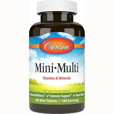Mini-Multi, Vitamins & Minerals, Iron-Free, 180 Mini Tablets, Carlson