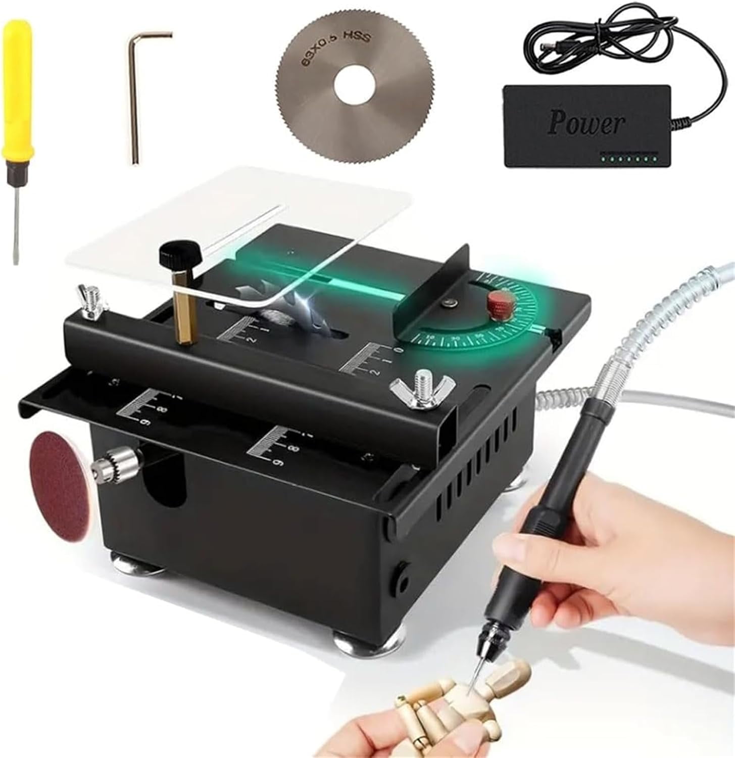 Mini Table Saw, Portable Mini Multi Functional Liftable