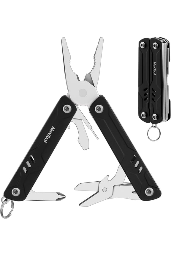 Mini Multitool - 9 in 1 Keychain Multitool with Needle Nose Pliers, Scissors, SIM Extractor and Screwdrivers for Travel, EDC, TSA Approved