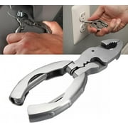 Mini Multitool, 9-in-1, Polished Stainless Steel, Pocket Size, Pliers Cutter Stripper, 4 Screwdriver Tips, Bottle Opener, Ideal for Camping, Everyday Carry