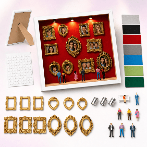 Mini Museum Frame Silhouette Box Kit Home Decor