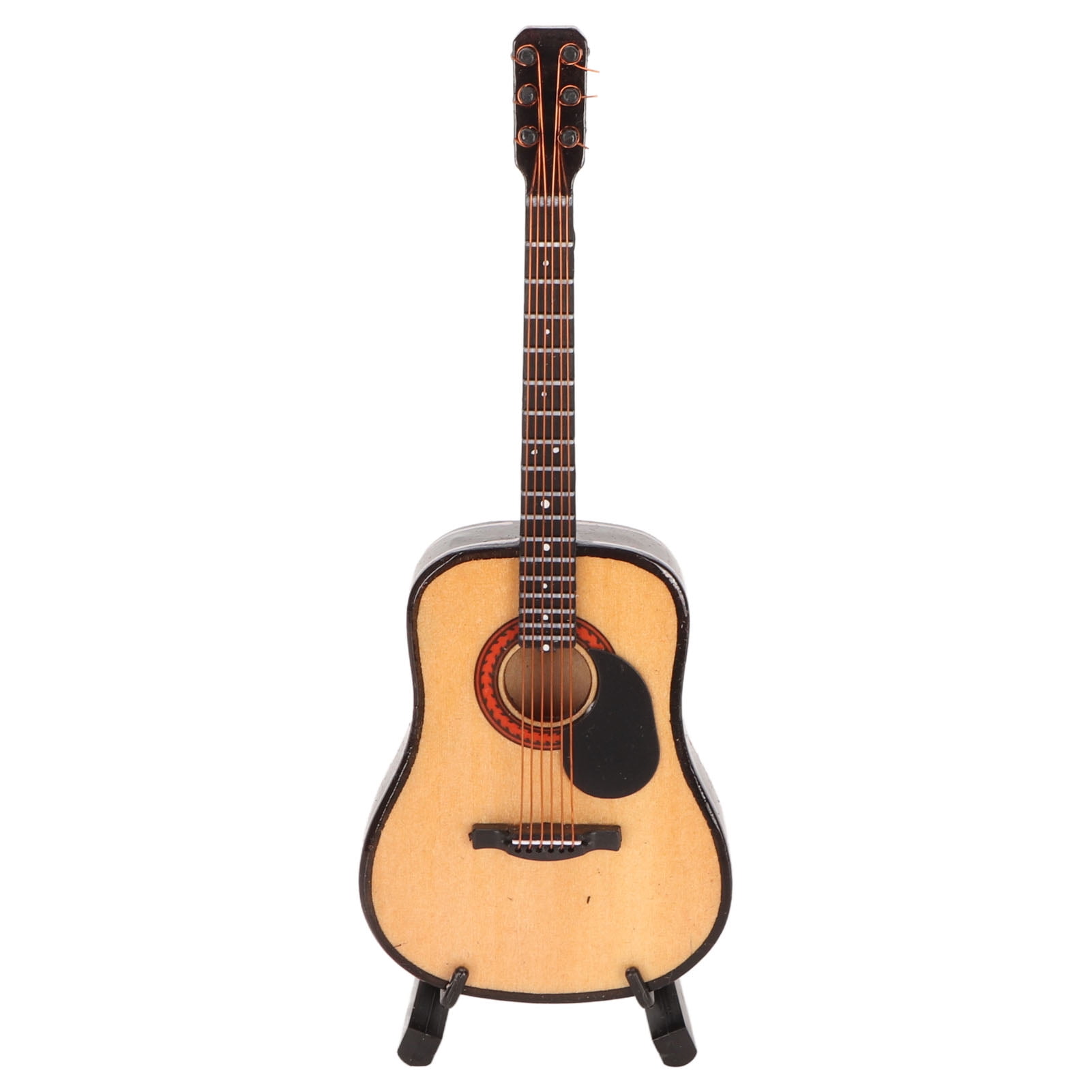 Mini Musical Instrument, Coated High Simulation Miniature Wooden Guitar