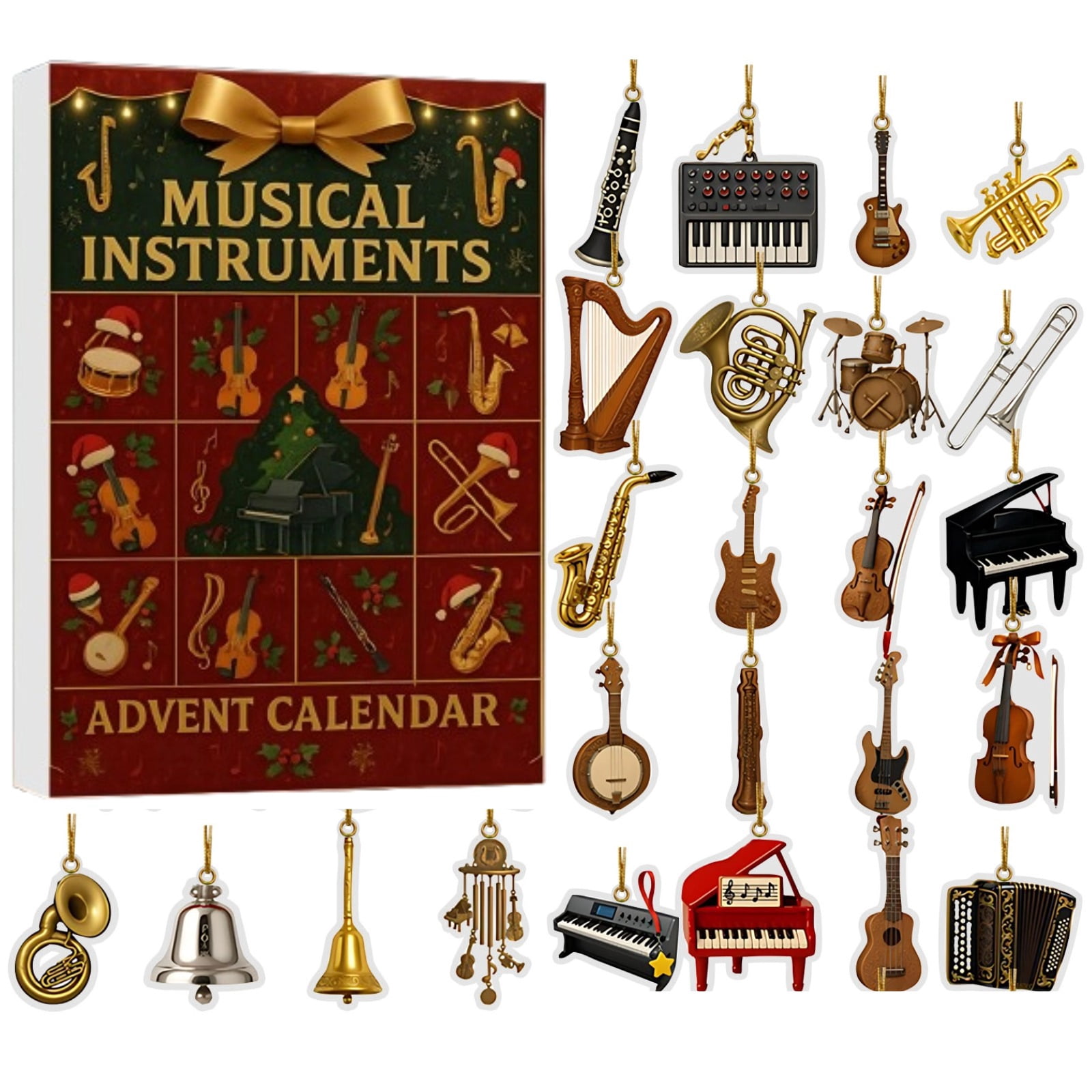 Mini Musical Instruments Advent Calendar 2025, 24 Collectible Musical ...