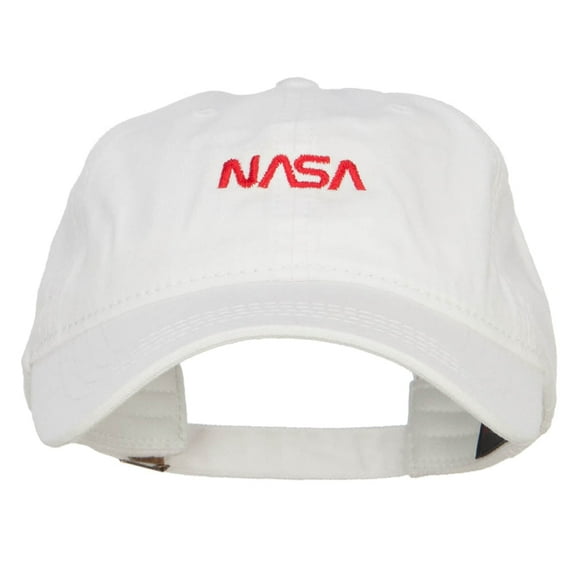 Mini NASA Letter Logo Embroidered Cap - White OSFM