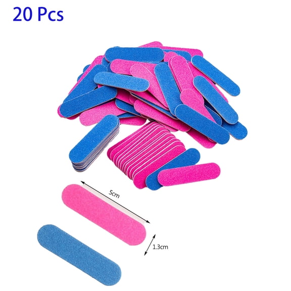 Mini Nail Files Bulk, 20 Pack Disposable Double Sided Emery Boards Manicure Pedicure Tools,A