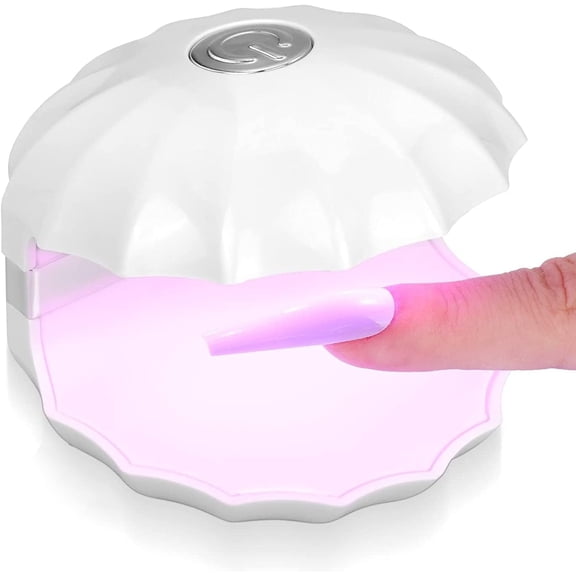 Mini Nail LED Lamp, 18W Shell-Shaped Nail Lamp Portable UV Light Nail Lamp USB Rechargeable Nail Polish Curing Lamps, Home Salon Nail Art DIY Tools Nail Dryer for Gel Nails Polish Extension Gel Glue