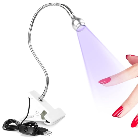 Mini Nail LED Lamp – Flexible Rotatable USB Quickly Nail Dryer Gel X Lamp for Nails with Securing Clip Led Light for Nails for Curing Gel Polish U V Nail Gels Manicure DIY