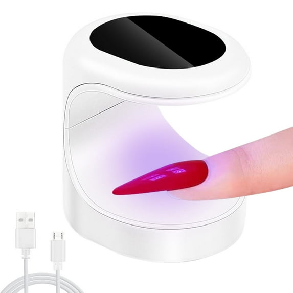 Mini Nail Lamp Light for Nails Mini 180°Opening Design USB Nail Dryer Portable LED Nail Lamp Curing All Gel 16W Quick Drying Nail Lamp for Single Finger Nail Lamp Plate Lamp