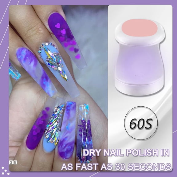 Mini Nail Lamp for Single Finger- 180°Opening Design USB Nail Dryer 16W UV/LED Nail Dryer for Gel Nail Polish, Builder Nail Gel , Poly Nail Gel, Nail Glue Gel, Nail Art Tools