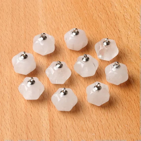 Mini Natural Chakra Crystal Pumpkin Pendant Stone Carving Necklace Jewelry Reiki