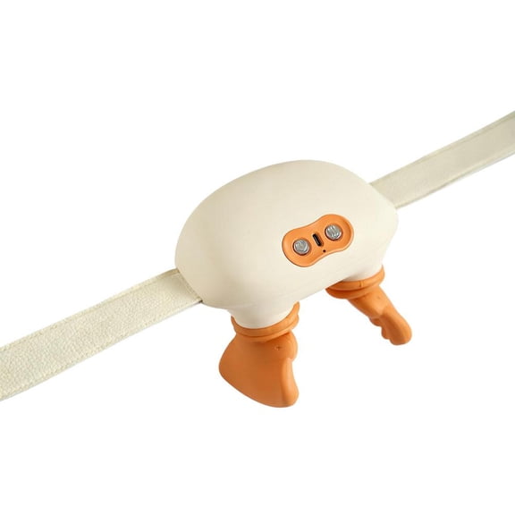 Mini Neck & Shoulder Massager with Heat, Portable 5D Kneading Shawl for Trapezius Muscle Relief, Cordless Deep Tissue Massager for Office, Home & Travel - Orange