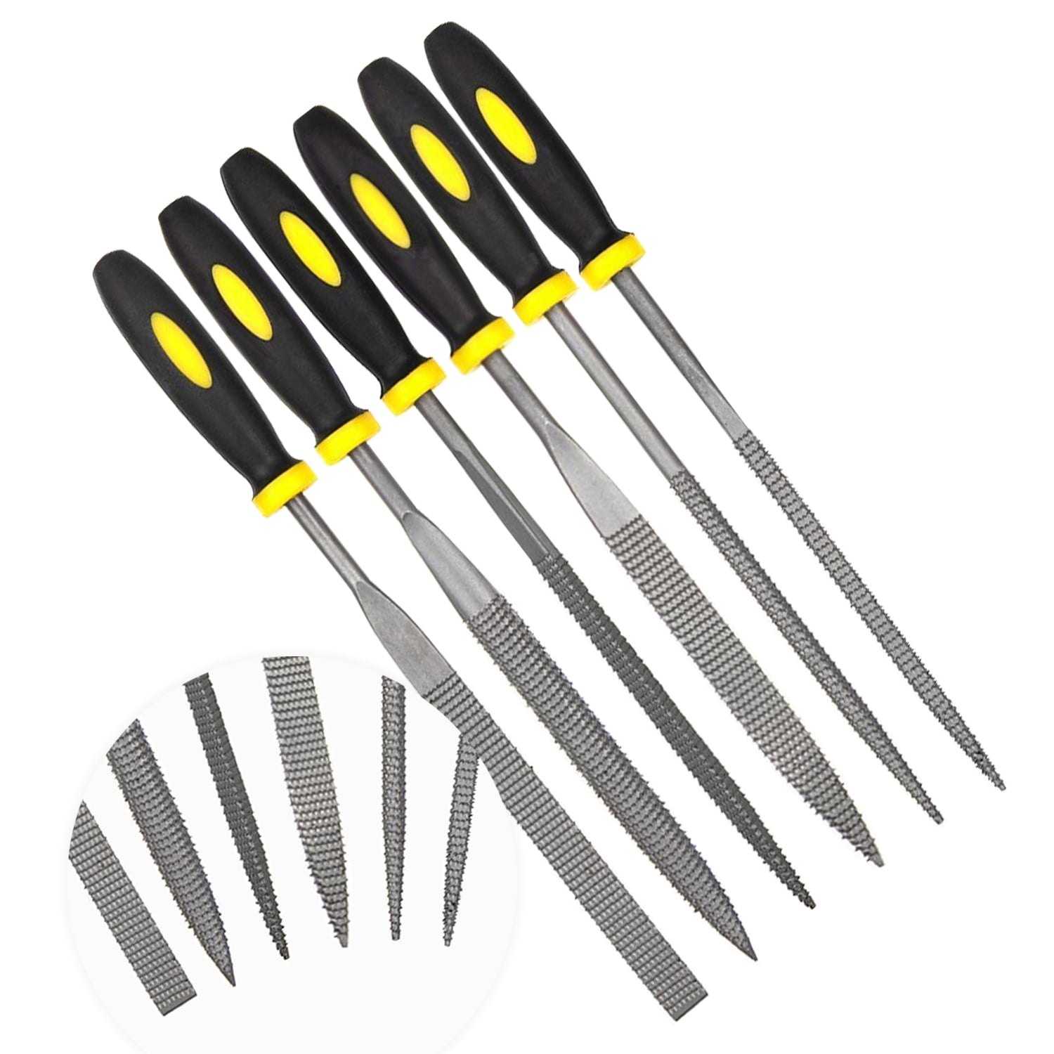 RRYJH, Mini Needle File Set, 6Pcs, Hardened Alloy Steel Wood Rasp ...