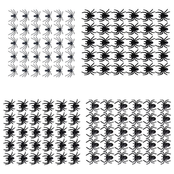 Mini Non-Toxic Plastic Spiders for Pranks and Realistic Party Decorations Spooky Halloween