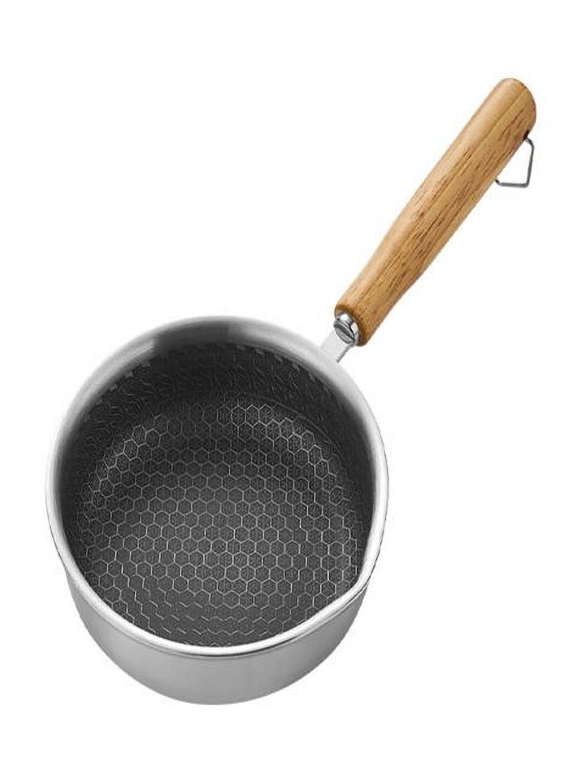 Mini Nonstick Eggs Pan, Omelette Non-stick Pan, Small Frying Pan with Wooden Handle Omelet Pan for Cooking, Honeycomb Non Stick Frying Pan