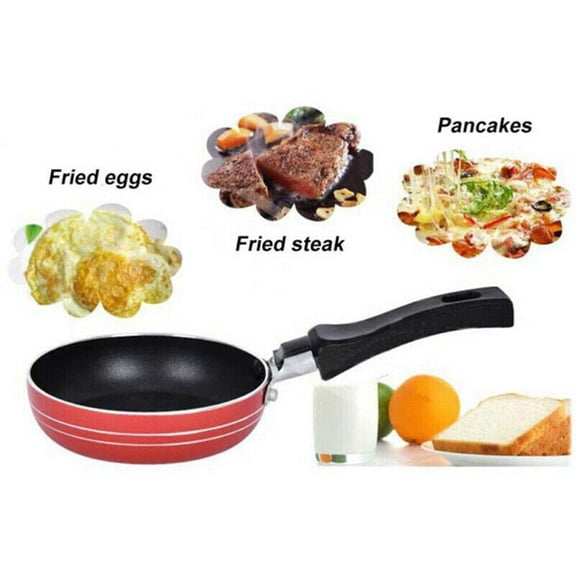 Vensio-Mini Nonstick Frying Pan Stainless Steel Small Egg Skillet Saucepan Cookware for Breakfast Induction Compatible