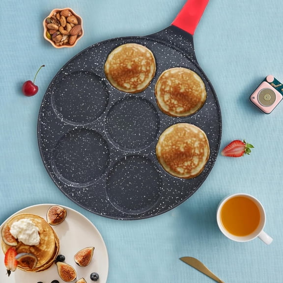 Mini Nonstick Pancake Pan for Kids - Silver Dollar Breakfast Skillet for Pancakes, Waffles, Sandwiches