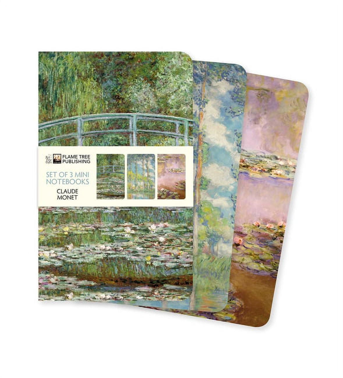 Claude Monet Hardcover Mini Notebook Set of 3
