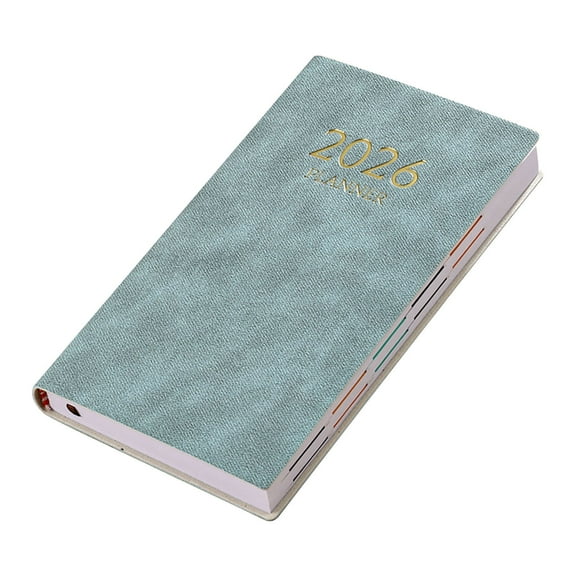 Mini Notebook Organizer with Pen Holder and Pockets for Daily Planning and Journaling, Portable Travel Diary for Students and Professionals