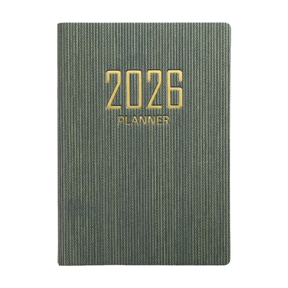 Mini Notebook - Qyaukm 2026 A7 Pocket Planner, Daily Weekly Monthly Schedule Notebook with Travel Diary Function, Portable Organizer for Purse, Personal Planning, 1 Daily Planner Pocket Book