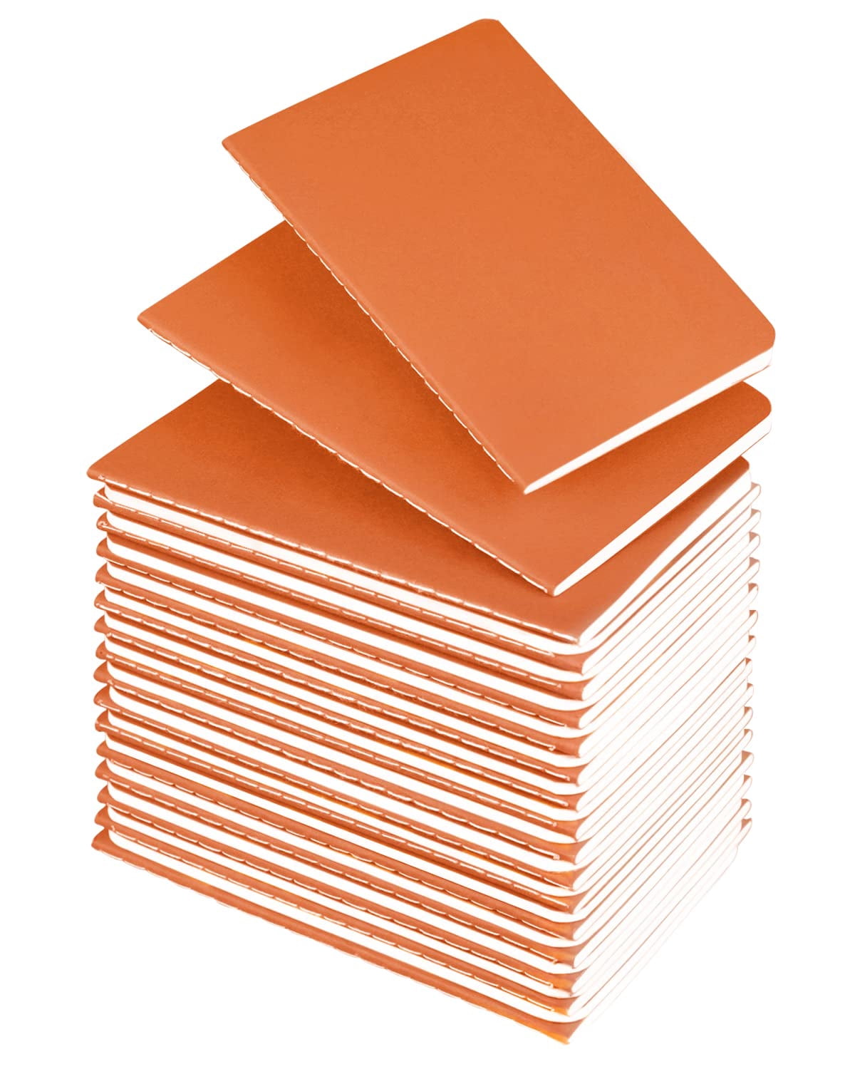 Mini Notebooks Bulk 36 Pack Small Pocket Journal Notepads-orange Cover For 3.5 X 5.5 Inches  30 Sheets/60 Pages Can Be As Conference And Party Giveaways