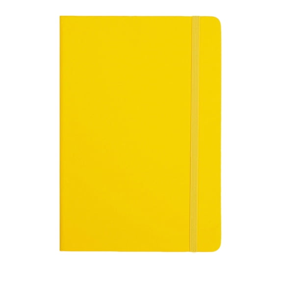 Mini Notebooks, Small Pocket Notebook Hardcover Journal Notepad Multifunction A5 Business Notebook for Office Diary Subject Writing Supplies, 80 Sheets(Yellow-A5)