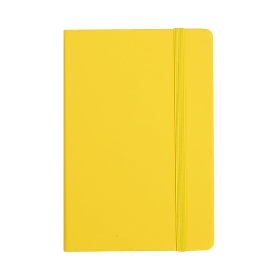 Mini Notebooks, Small Pocket Notebook Hardcover Journal Notepad Multifunction A6 Business Notebook for Office Diary Subject Writing Supplies, 80 Sheets(Yellow-A6)