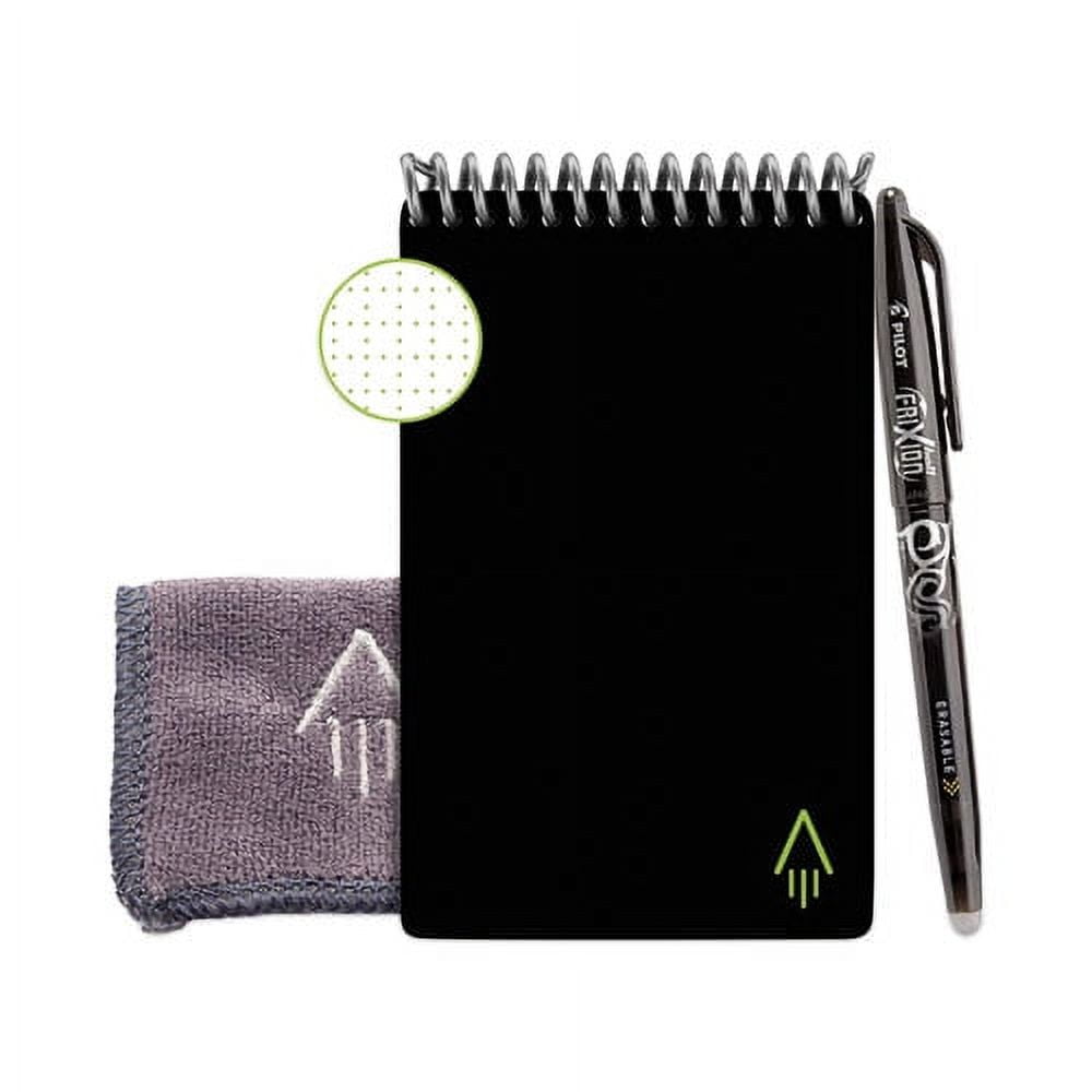 Mini Notepad, Black Cover, Dot Grid Rule, 3 x 5.5, White, 24 Sheets | Bundle of 2