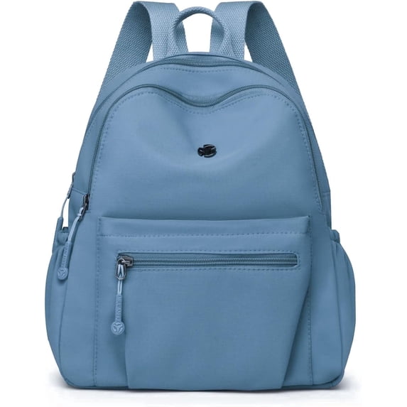 Mini Nylon Women Backpacks,11L Small Ladies backpacks Casual Lightweight Women Shopping Travel Daypack (Skyblue)