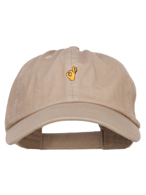 Mini OK Fingers Embroidered Low Cap - Khaki OSFM