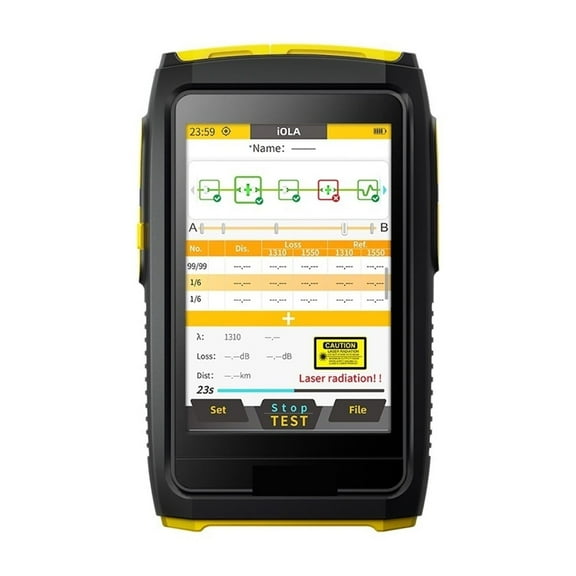 Mini OTDR Active Fiber Live Test,1550nm 20dB Optical Fiber Reflectometer,Touch Screen OPM VFL OLS IOLA Event Map Fiber Tester ,Wide Measuring Range