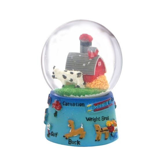 Mini Ohio Snow Globe with Farm House (2.5 Inches)