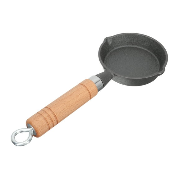 Mini Cast Iron Omelet Pan with Handle for Kitchen Frying, Tamagoyaki Grill and Deep Fryer, Non-Stick Cooking Tool