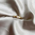 thumbnail image 1 of Mini Opal Signet Ring – Gold Plated Sterling Silver Ring - October Birthstone - Gift for Mom, 1 of 3