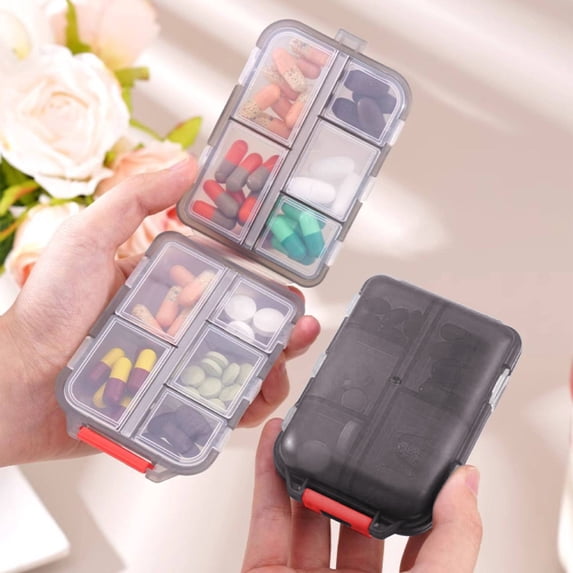 Mini Organizer Box with Airtight Seal, 10 Compartment Storage Case for Jewelry, Small Accessories, Travel Essentials, and Crafts, Clear Box with Lid for Easy Organization