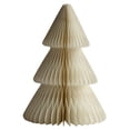 thumbnail image 1 of Mini Origami Paper Christmas Tree Ornament with Pleated Texture, 11.8" Handmade Folded 3 Tier Holiday Decoration, Modern Festive Tabletop Display for Home Office Seasonal Scene Setup Use, A, 1 of 5
