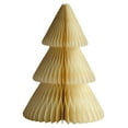 thumbnail image 1 of Mini Origami Paper Christmas Tree Ornament with Pleated Texture, 9.84" Handmade Folded 3 Tier Holiday Decoration, Modern Festive Tabletop Display for Home Office Seasonal Scene Setup Use, D, 1 of 4