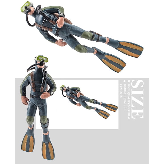 Mini Ornament Of Simulated Diver ModelMiniature Diver Figurines Models People Set Mini Swimmers Figurines Plastic Diver Toy Figures Decor