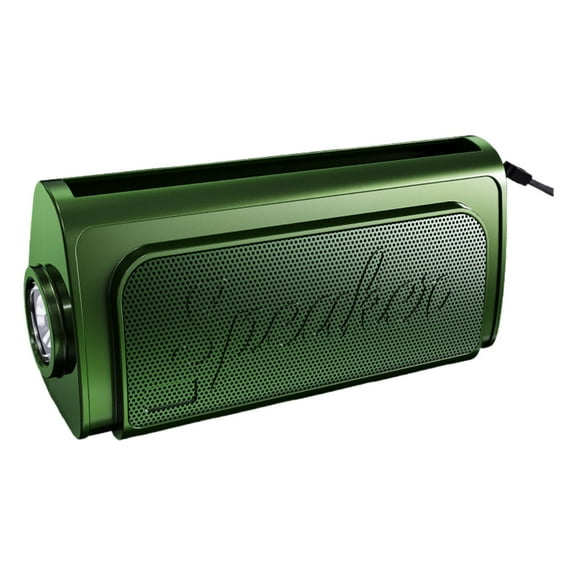Mini Outdoor Bluetooth Speaker, Wireless Portable Speaker, Solar Powered Bluetooth Speaker with Flashlight and Phone Stand, Compact Card Slot Music Player for Camping Hiking