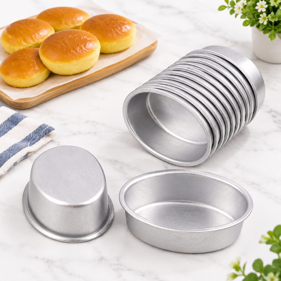 Mini Oval Egg Shape Aluminium Alloy Individual Baking Mold Set