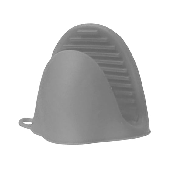 Mini Oven Mitt Pot Holders Food-Grade Finger Mitt Set - 2-Pair Set Oven Pinch Mitts Potholder Grey Silicone Pinch Mitts Ribbed Texture Dishwashable Pinch Finger Grips, Easy to Use(Grey,4.3x3.9")
