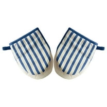 Mini Oven Mitts Set of 2 - 5.5"x7" Heat-Resistant Kitchen Mitts with Non- Neoprene Palm & Cotton Filling, for Baking & Cooking