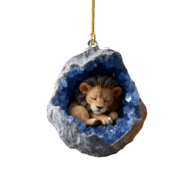 Mini Owl Acrylic Ornament 1PCS – Cute Woodland Christmas Tree Decoration, Rustic Forest Animal Hanging Ornament for Nature Lovers