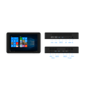 Mini PC 12th Gen N95 8GB RAM 128GB ROM, with 8inch Screen Dual RJ45 1000M LAN Full-Functional USB-C Mini Computer with Battery, 4USB 3.0 DP Jack WiFi 6 BT 5.2 4K Display HDMI Desktop Computer