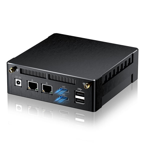 Mini PC with AMD Ryzen 7 8845HS, Upto 5.1GHz, Desktop Computer with 32G DDR5, 512G PCIE4.0 SSD, Windows 11 Pro, HDMI/USB-C, 4K Triple Display, Radeon 780M Graphics, 2.5Gbps LAN, WiFi6E, VESA