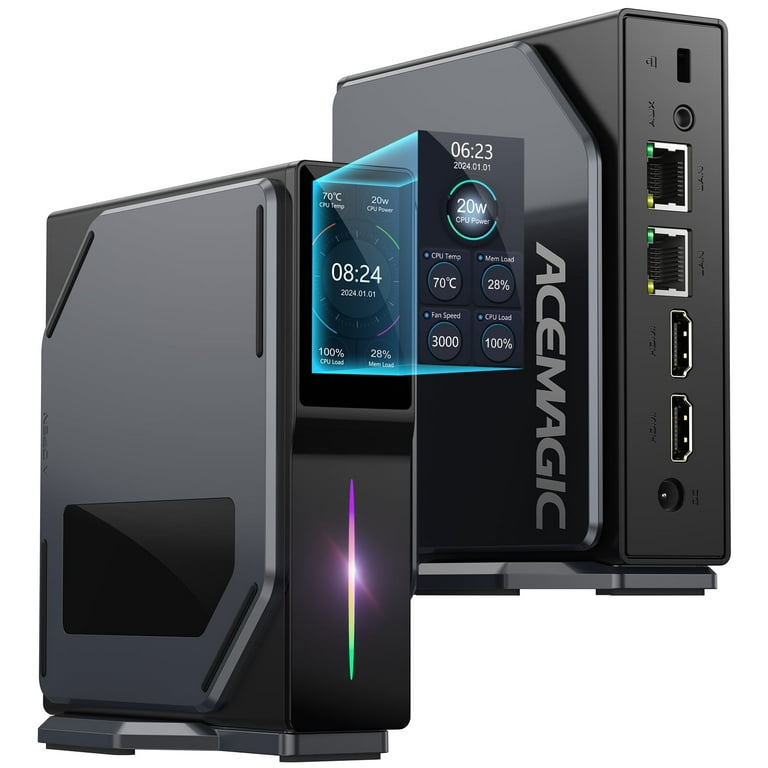 Mini PC Intel N100 CPU (up to 3.6 GHz), 16GB DDR4 RAM 512GB 15W TDP Mini Computer with DIY LCD Screen Mini PC Intel N100 CPU (up to 3.6 GHz), 16GB DDR4 RAM 512GB 15W TDP Mini Computer with DIY LCD Screen