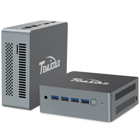 Mini PC, Intel N5105 2.9GHz 8GB RAM 512GB SSD Windows 11 Pro i5 Desktop Computer, Dual LAN Wi-Fi, New, 4K, Gray