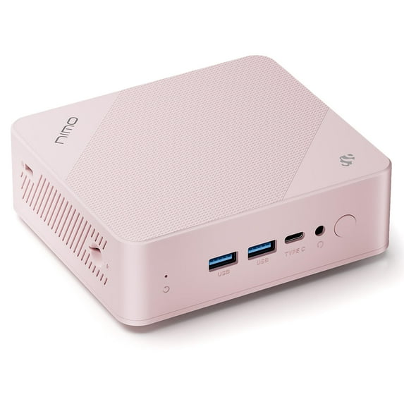 Mini PC, Intel Pentium Quad-Core N100 (Beat to i3 1115G4, Up to 3.4GHz), 16GB RAM 1TB PCIe SSD, Win 11 Pro, 4K Dual Display, USB3.2, Type-C, WiFi6, BT5.2, Desktop PC for Home/Office/Education, Pink