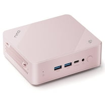 Mini PC, Intel Pentium Quad-Core N100 (Beat to i3 1115G4, Up to 3.4GHz), 8GB RAM 256GB PCIe SSD, Win 11 Pro, 4K Dual Display, USB3.2, Type-C, WiFi6, BT5.2, Desktop PC for Home/Office/Education, Pink