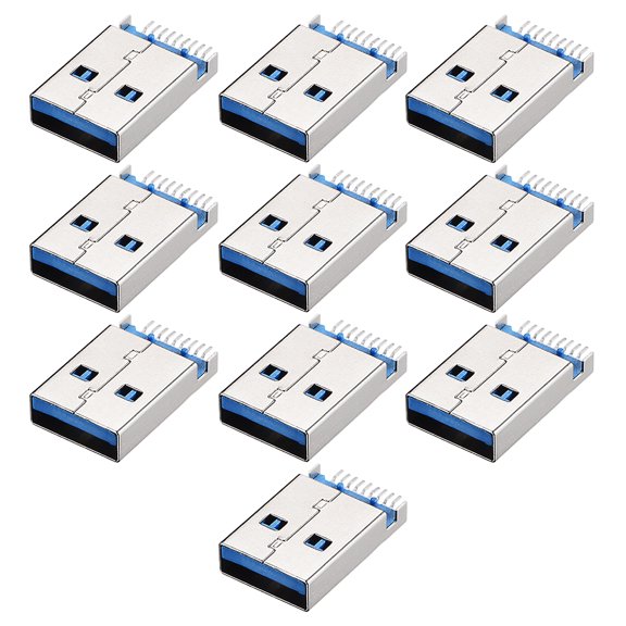Mini PCB Connector USB-AM 3.0 Male Jack 9 Pin SMT 180 Degree 10 Pcs