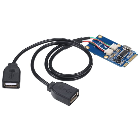Mini PCI-E PCI Express to 5 Pin Dual USB 2.0 Adapter Riser Card Extender TAPDRA Spare Part